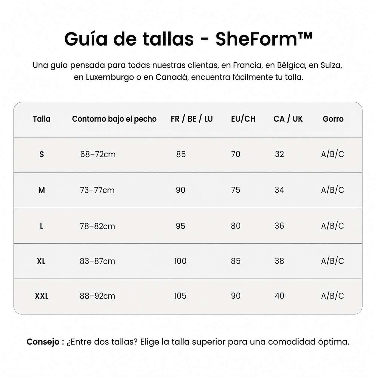 Sujetador invisible sin tirantes Sheform™