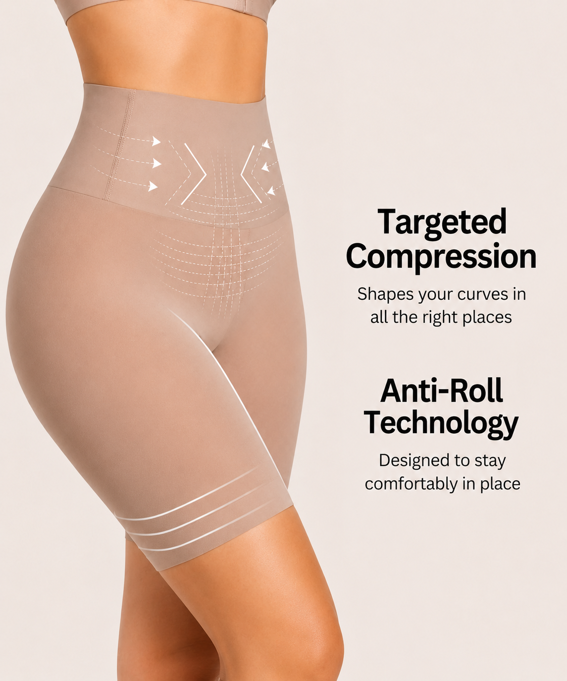 No-Roll Shaping Shorts SheForm™