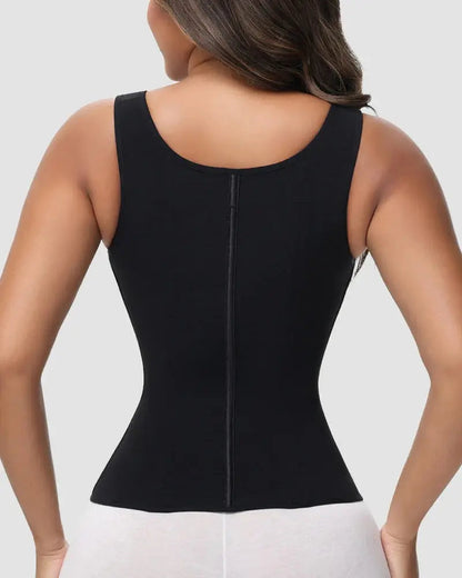 Double-layer waist shaper with tummy control and bra